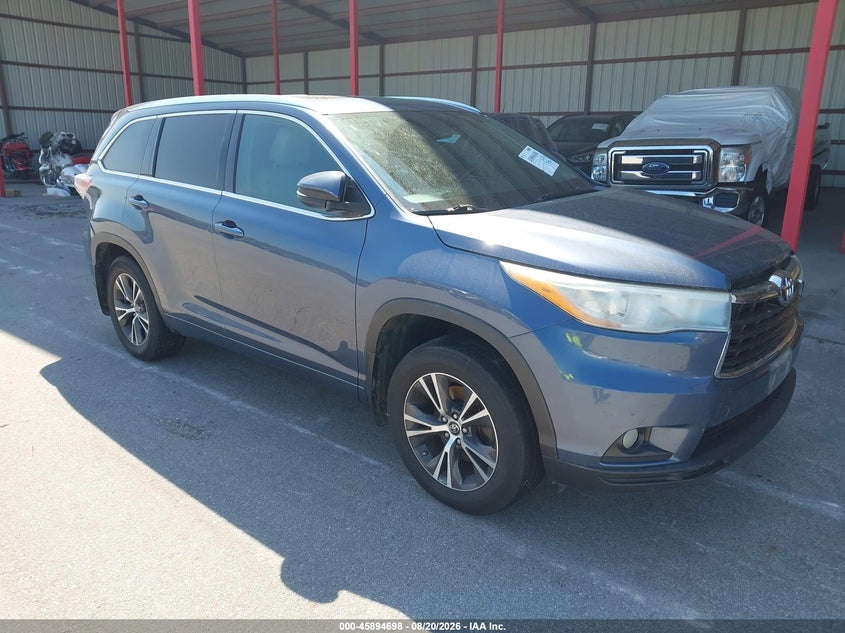 Vin: 5tdjkrfh8gs284727, lot: 46393759, toyota highlander xle v6 2016 img_1