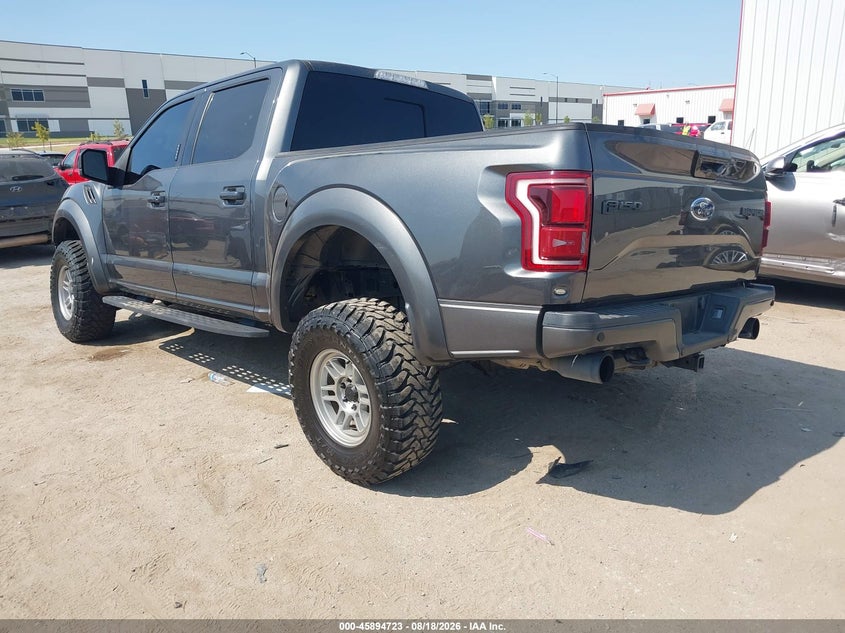 Vin: 1ftfw1rg9hfc02701, lot: 46393784, ford f-150 raptor 20173