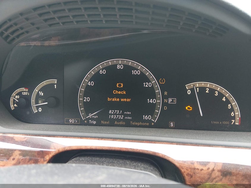 2008 MERCEDES-BENZ S 550 auction photo 7