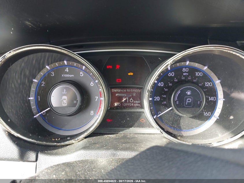HYUNDAI SONATA 2013 VIN 5NPEC4AC4DH653839