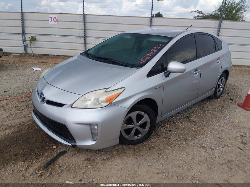 2012 Toyota Prius, Left Rear, IAAI, VIN JTDKN3DU6C5418255 — photo 2