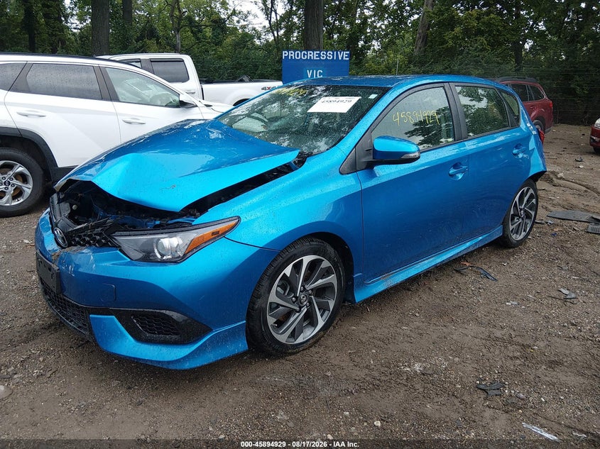Vin: jtnkarje9hj524821, lot: 46393990, toyota corolla im 20172