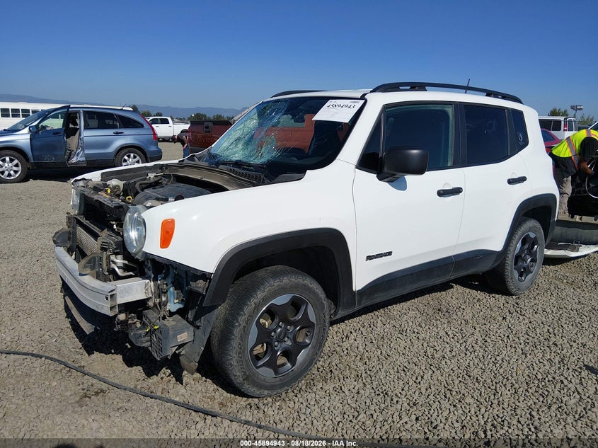2017 Jeep Renegade, Удар спереду, IAAI, VIN ZACCJBAB9HPF86421 — фото 2
