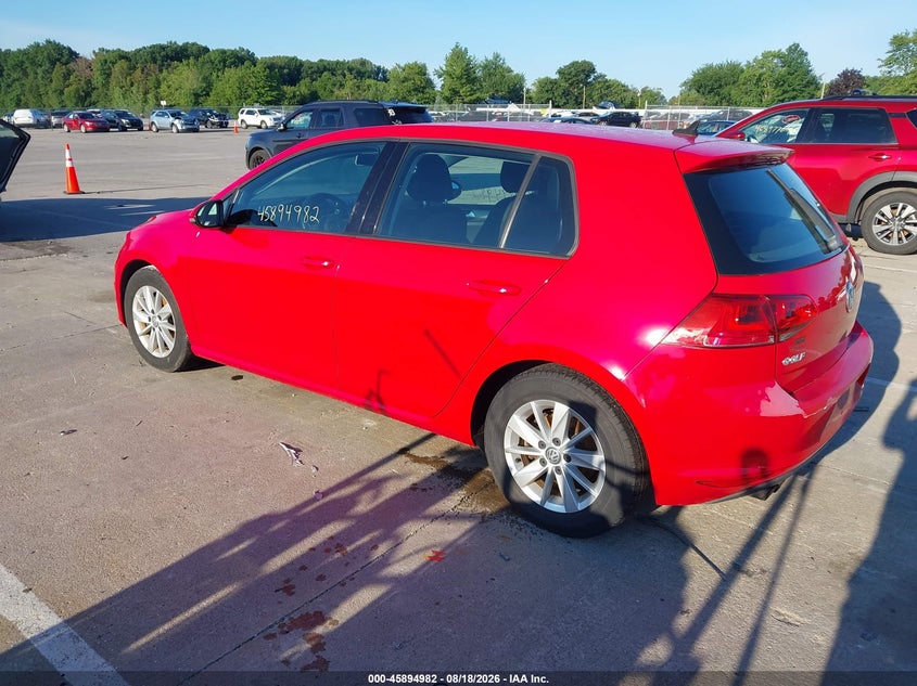 VOLKSWAGEN GOLF 2016 VIN 3VW217AU1GM065203