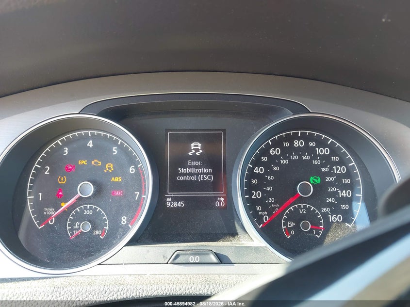 VOLKSWAGEN GOLF 2016 VIN 3VW217AU1GM065203