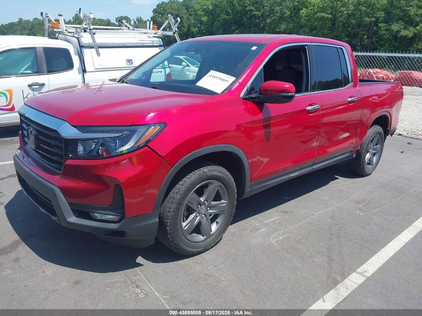 2021 Honda Ridgeline, Front & Rear, IAAI, VIN 5FPYK3F70MB026924 — photo 2