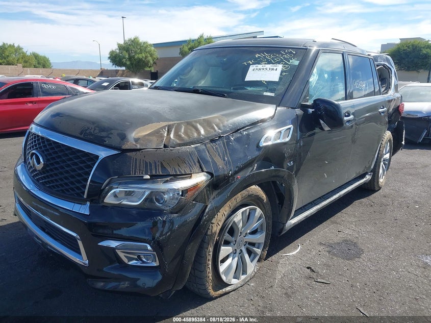 2016 Infiniti QX80, Лівий бік, IAAI, VIN JN8AZ2NF9G9613697 — фото 2