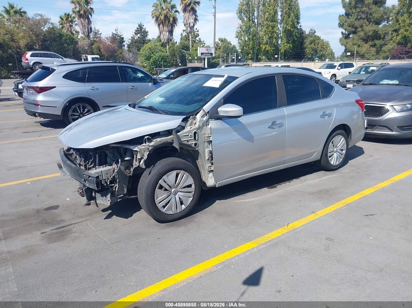 2018 Nissan Sentra, Удар спереду, IAAI, VIN 3N1AB7AP7JY244483 — фото 2