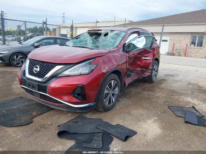 Vin: 5n1az2bs8ln170419, lot: 46395032, nissan murano sv intelligent awd 20202