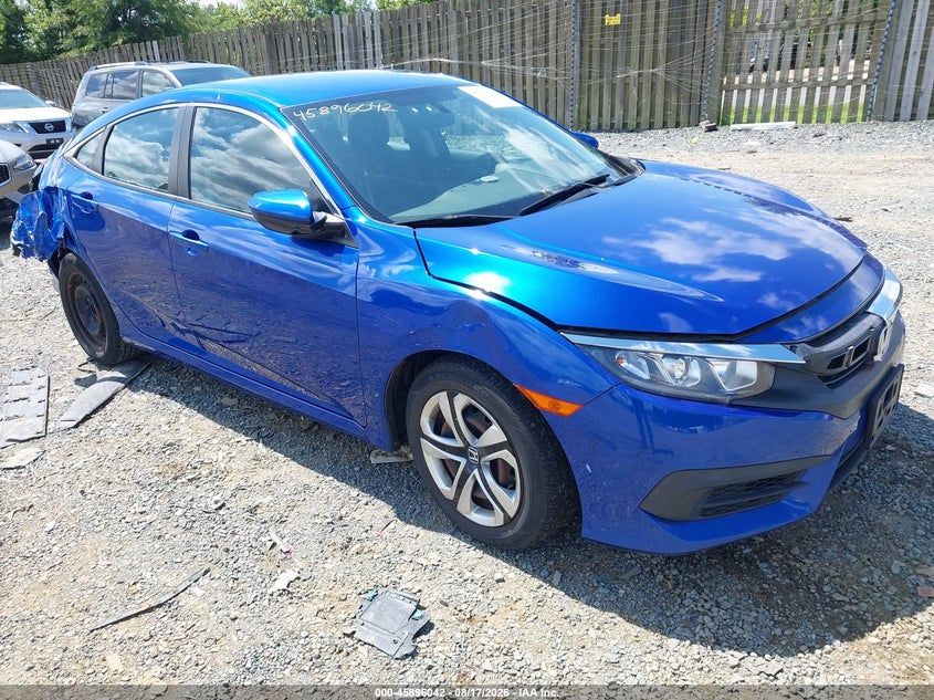 2018 Honda Civic Lx, Правый зад, IAAI, VIN 2HGFC2F51JH590532