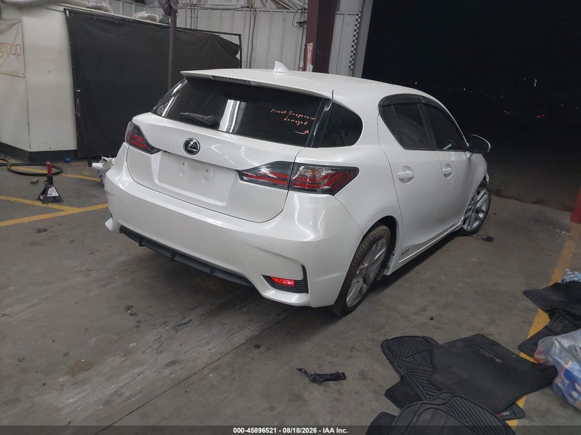 LEXUS CT 200H 2016 VIN JTHKD5BH0G2275703