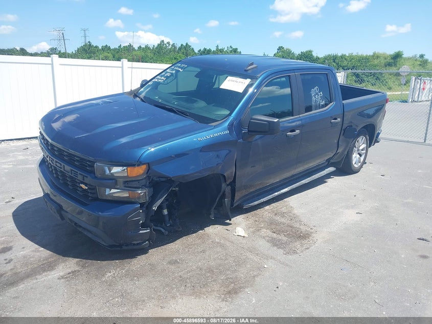 Vin: 3gcpwbek0lg371727, lot: 46395654, chevrolet silverado 1500 2wd  short bed custom 20202