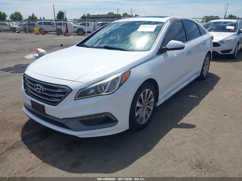 2017 Hyundai Sonata, Front End, IAAI, VIN 5NPE34AF8HH584329 — photo 2