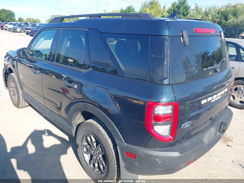 Vin: 3fmcr9b69pre00475, lot: 46395933, ford bronco sport big bend 20233