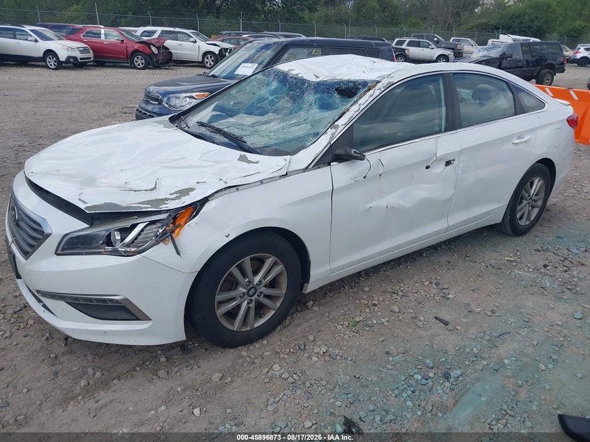 2015 Hyundai Sonata, Storm Damage, IAAI, VIN 5NPE24AF0FH022005 — photo 2