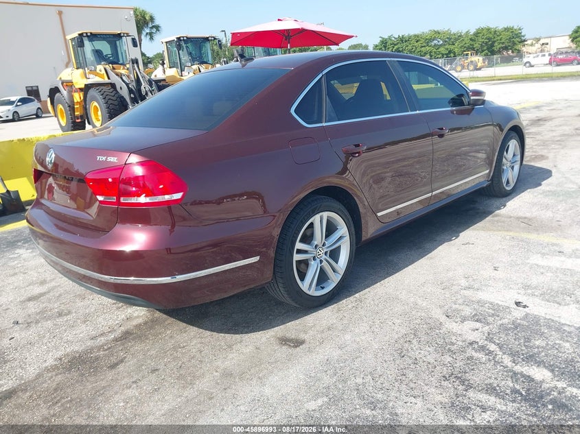 2014 VOLKSWAGEN PASSAT SEDAN 2.0L I-4 DI, DOHC, TURBO, 140HP