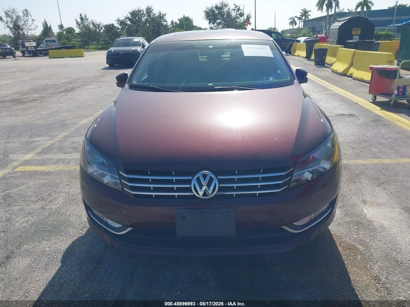 2014 VOLKSWAGEN PASSAT SEDAN 2.0L I-4 DI, DOHC, TURBO, 140HP