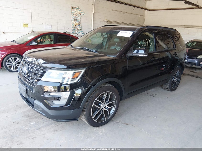 2016 Ford Explorer, Удар спереди, IAAI, VIN 1FM5K8GT0GGC02722 — фото 2