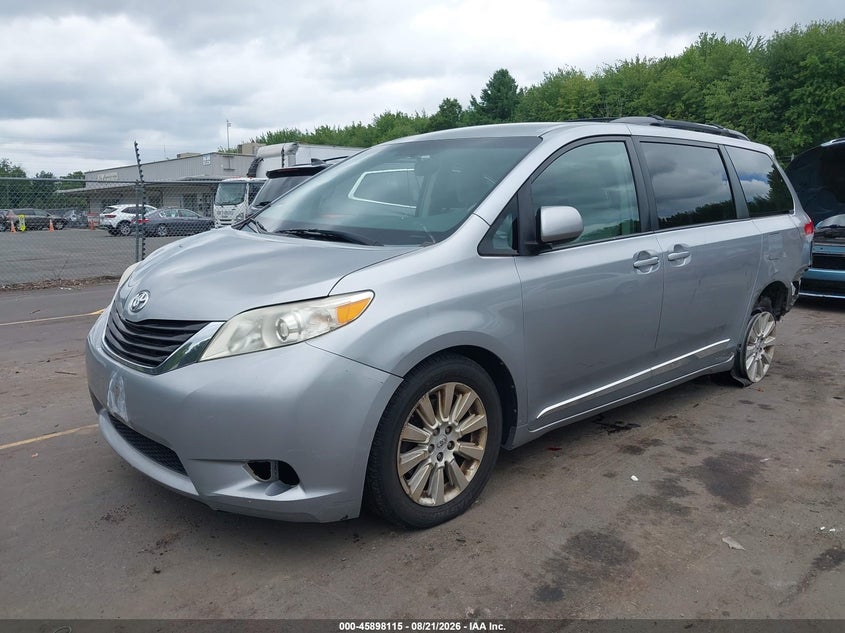 2012 Toyota Sienna, Rear, IAAI, VIN 5TDJK3DC9CS046710 — photo 2