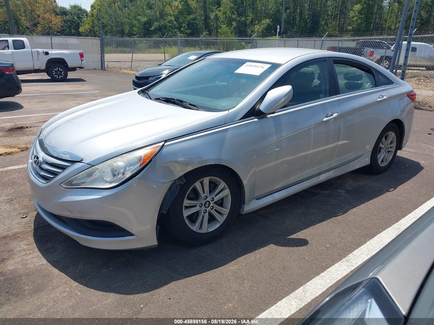 2014 Hyundai Sonata, Левый бок, IAAI, VIN 5NPEB4AC6EH862813 — фото 2