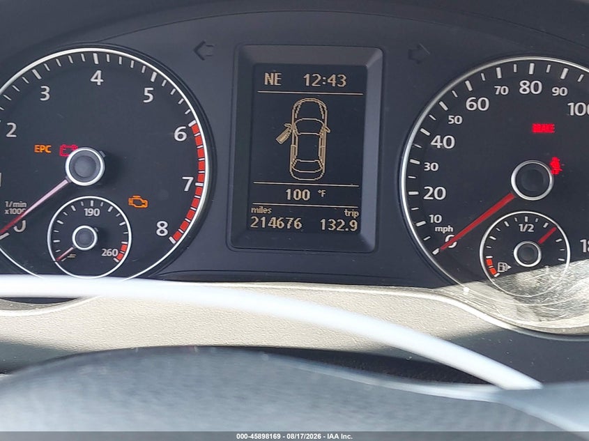 2012 VOLKSWAGEN JETTA SEDAN 2.0L I-4 DI, DOHC, VVT, TURBO, 200HP