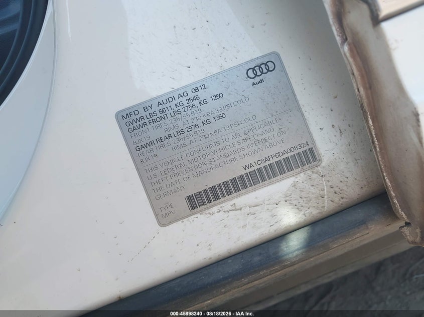 2013 AUDI Q5 HYBRID 2.0T PRESTIGE · Фото 9