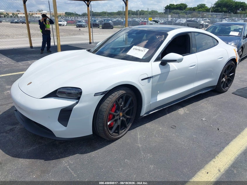 2022 Porsche Taycan, Left Rear, IAAI, VIN WP0AD2Y12NSA59700 — photo 2