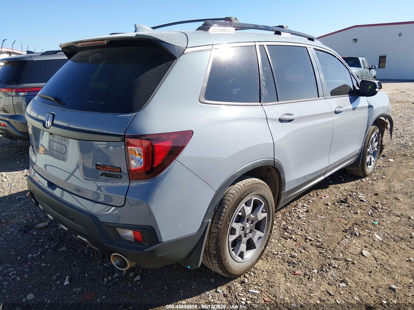 Vin: 5fnyf8h6xnb025490, lot: 46397667, honda passport awd trailsport 20224
