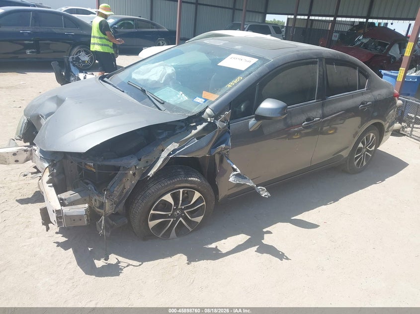 2013 Honda Civic, Front End, IAAI, VIN 2HGFB2F89DH514445 — photo 2