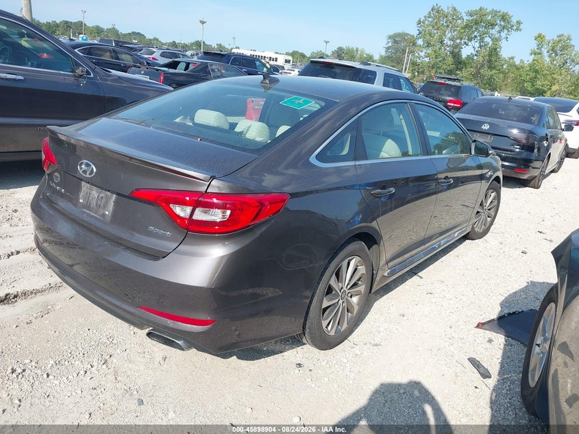 Vin: 5npe34afxfh224721, lot: 46397965, hyundai sonata sport 20154