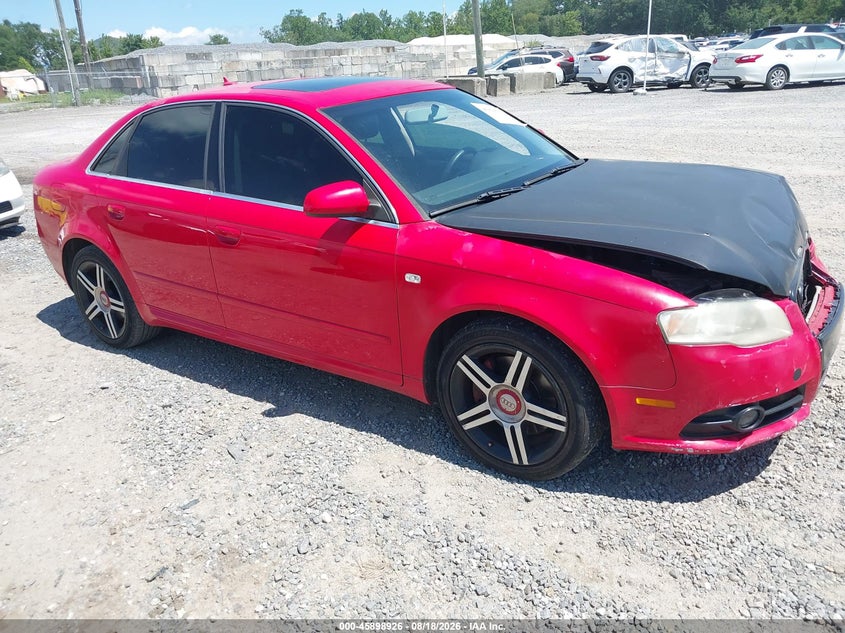 2008 Audi A4 2.0T/2.0T Special Edition, Перёд, IAAI, VIN WAUAF78E78A092481