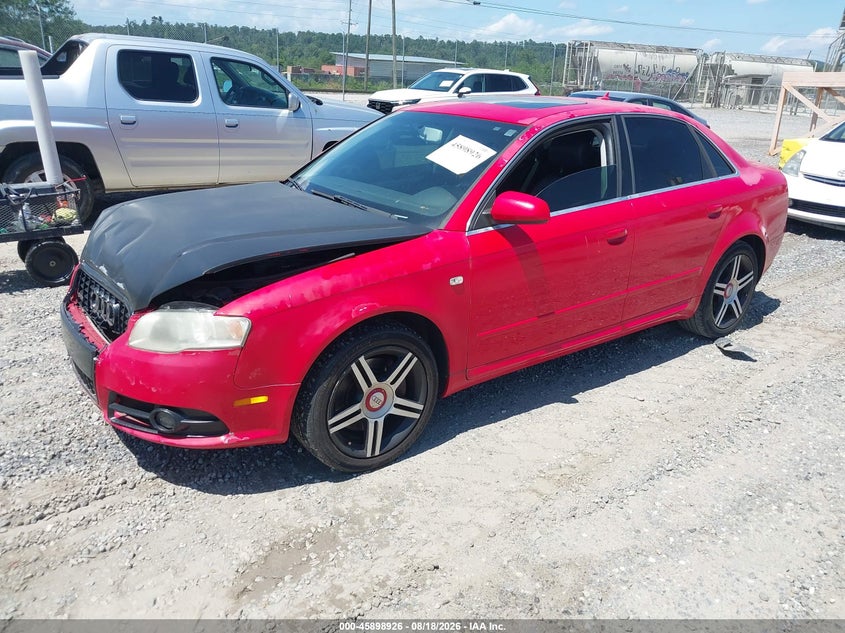 2008 Audi A4, Front End, IAAI, VIN WAUAF78E78A092481 — photo 2