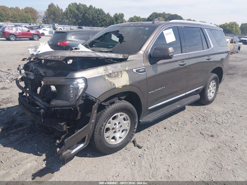 2021 GMC Yukon, Engine Burn, IAAI, VIN 1GKS2BKD7MR118938 — photo 2