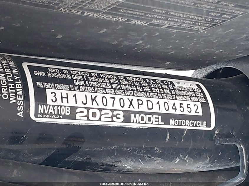 HONDA NVA110 2023