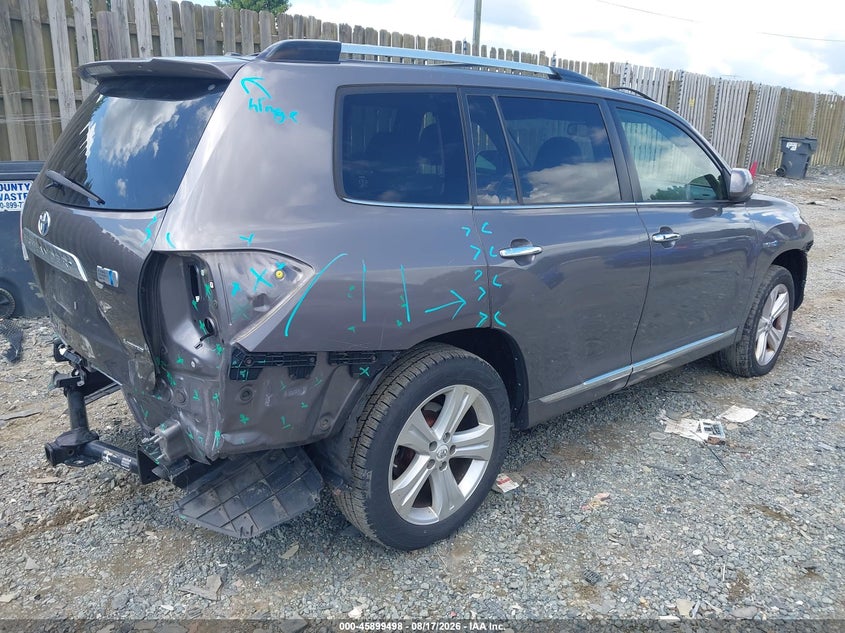 Vin: jtedc3eh0c2009164, lot: 46398559, toyota highlander hybrid limited v6 20124