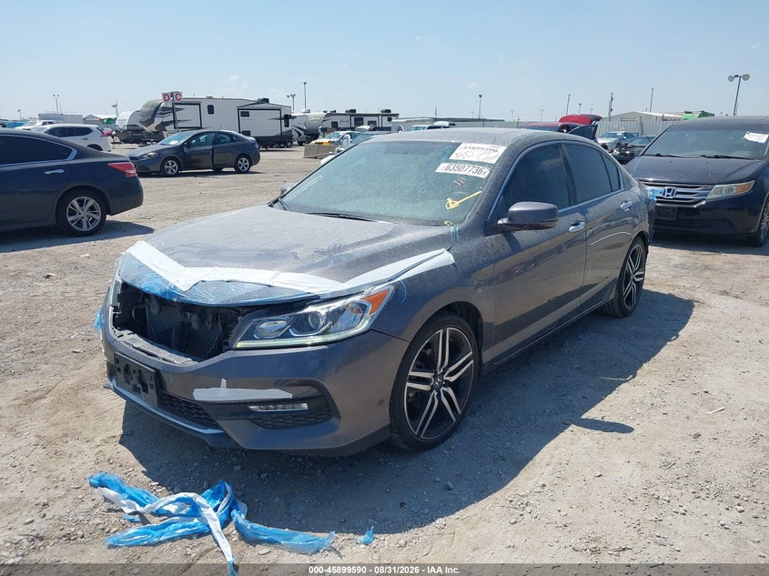 2017 Honda Accord, По колу, IAAI, VIN 1HGCR2F70HA213850 — фото 2