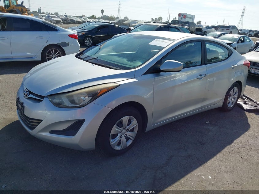 2016 Hyundai Elantra, Викрадення, IAAI, VIN 5NPDH4AE1GH674960 — фото 2