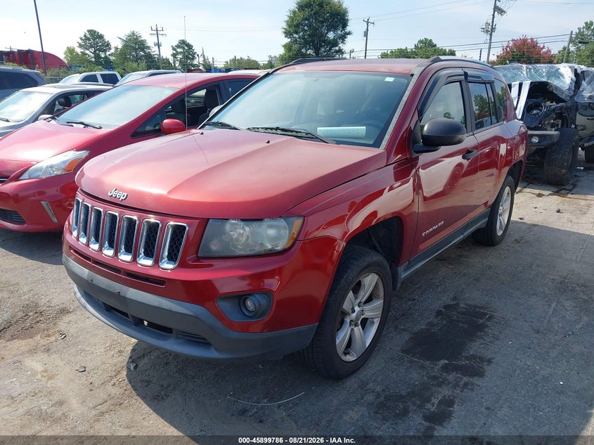 2014 Jeep Compass, Удар спереди, IAAI, VIN 1C4NJCBB1ED582063 — фото 2