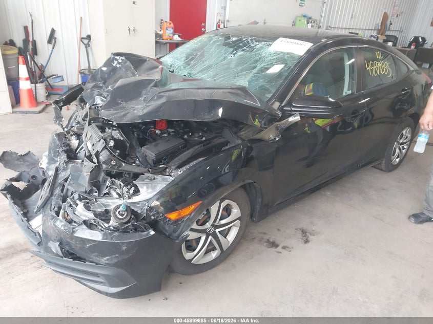 2018 Honda Civic, Front End, IAAI, VIN 19XFC2F59JE020708 — photo 2