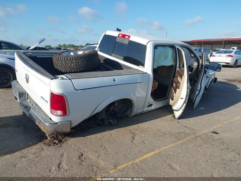Vin: 1c6rr7nt6ds581577, lot: 46399042, ram 1500 laramie 20134