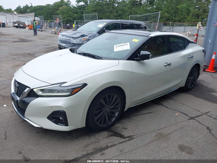 2020 Nissan Maxima, Rear, IAAI, VIN 1N4AA6FV2LC373265 — photo 2