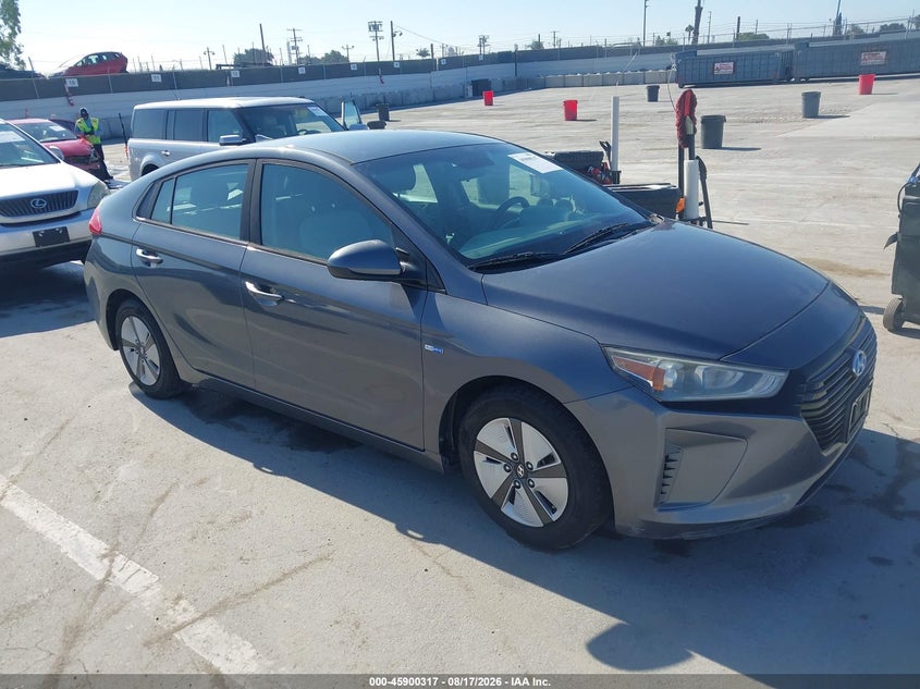 Vin: kmhc65lc1ju065797, lot: 46399378, hyundai ioniq hybrid blue 20181