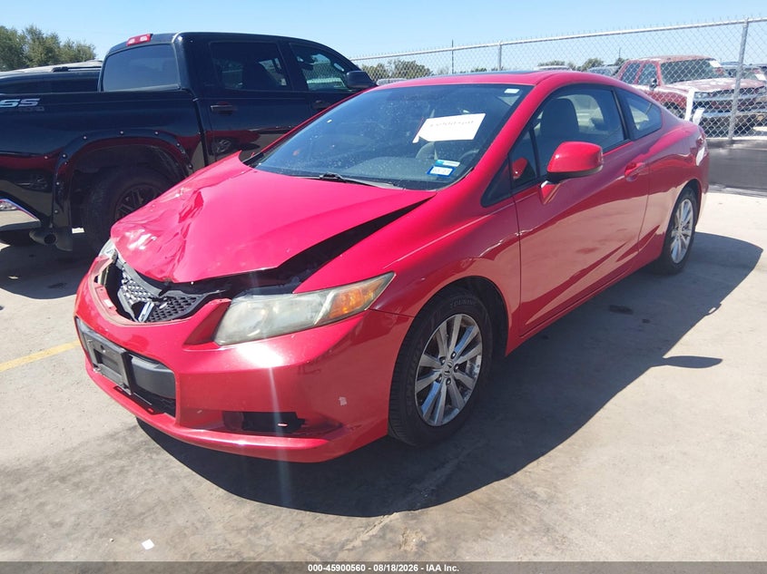 2012 Honda Civic, Front End, IAAI, VIN 2HGFG3B84CH502134 — photo 2