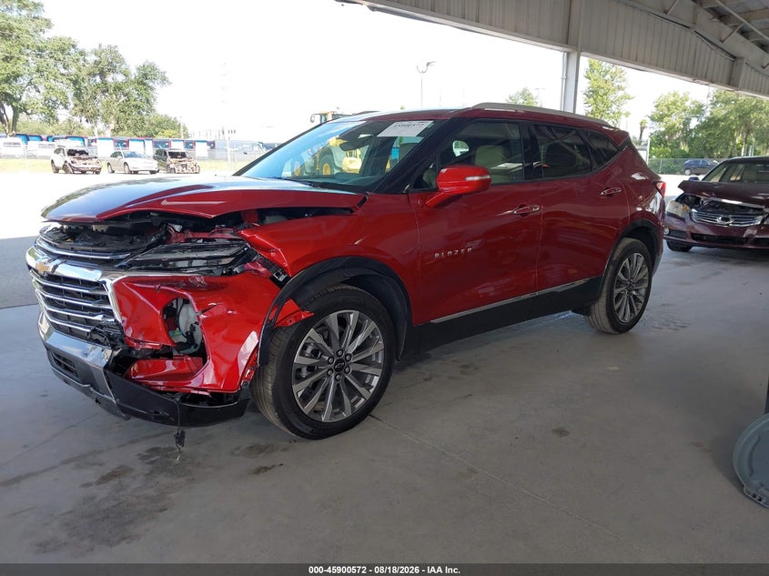 2024 Chevrolet Blazer, Front End, IAAI, VIN 3GNKBFRS8RS211082 — photo 2