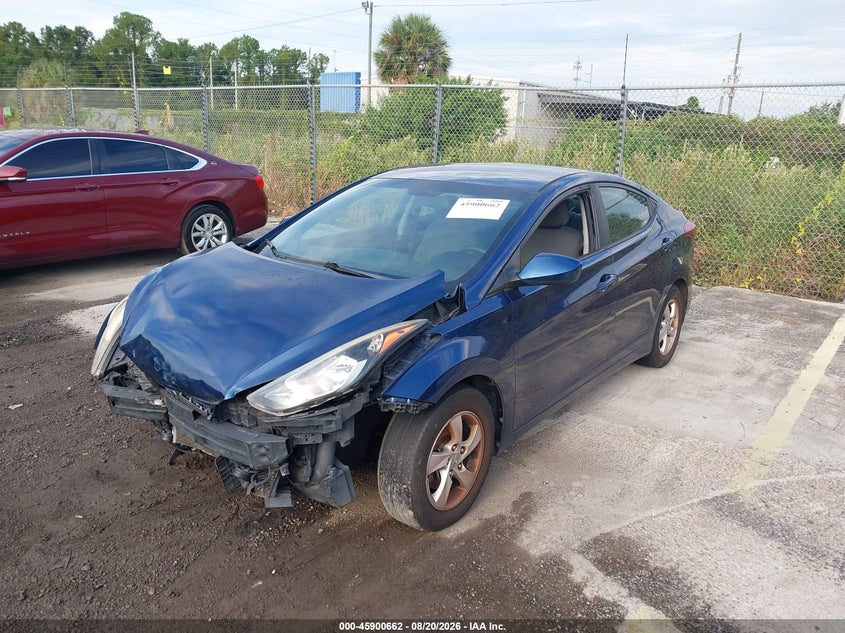 2015 Hyundai Elantra, Удар спереду, IAAI, VIN 5NPDH4AE7FH620805 — фото 2