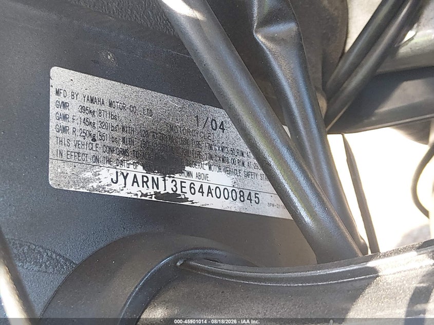 YAMAHA YZFR1 2004
