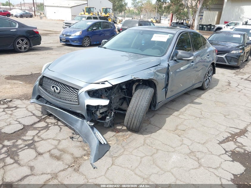 2015 Infiniti Q50, Удар спереду, IAAI, VIN JN1BV7AP2FM353410 — фото 2