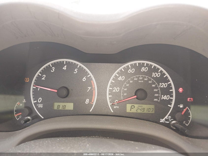 2009 TOYOTA COROLLA SEDAN 1.8L I-4 DOHC, VVT, 132HP