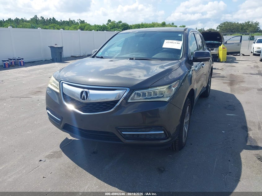 2014 Acura MDX, Правый зад, IAAI, VIN 5FRYD3H20EB001686 — фото 2