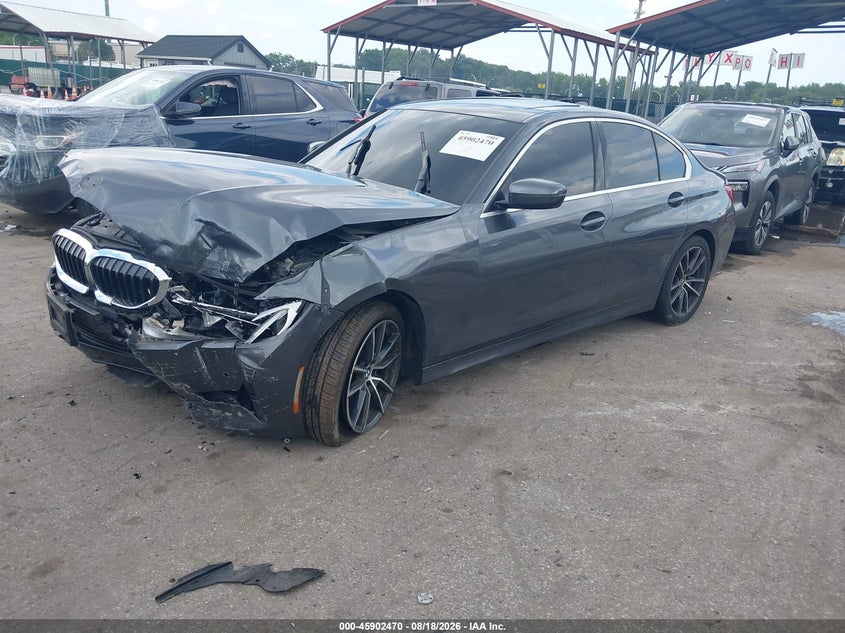 2019 BMW 3er, Удар спереду, IAAI, VIN 3MW5R7J51K8B02394 — фото 2